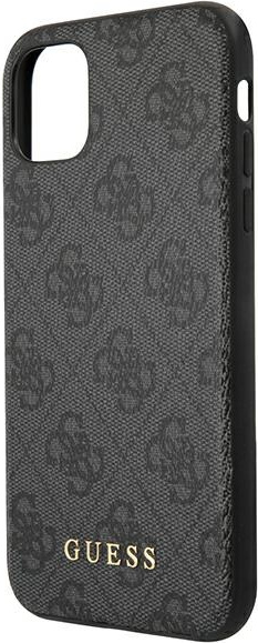 Guess GUHCN61G4GFGR Apple iPhone 11 grey hard case 4G Metal Gold Logo