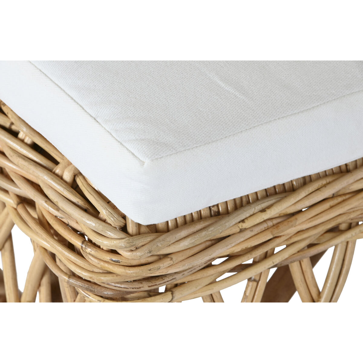 Chair DKD Home Decor White Natural Rattan 45 x 55 x 85 cm