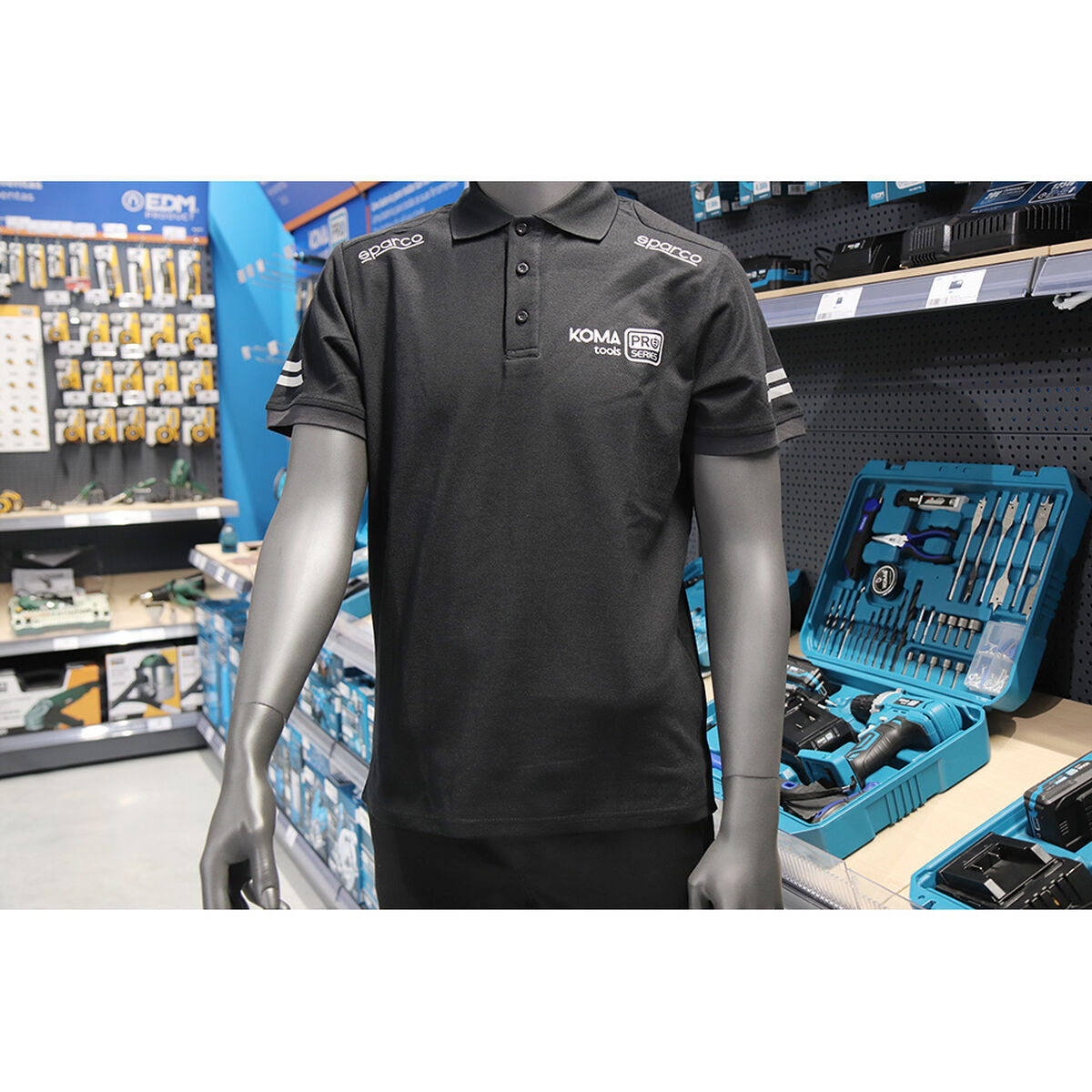 Short Sleeve Polo Shirt Sparco Koma Tools 02415nrgs