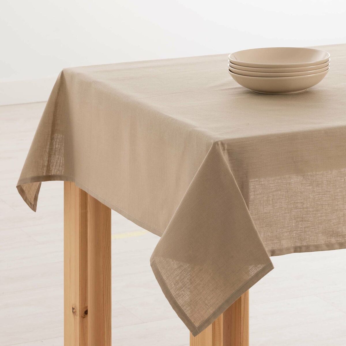 Tablecloth Mauré 350 x 150 cm Taupe