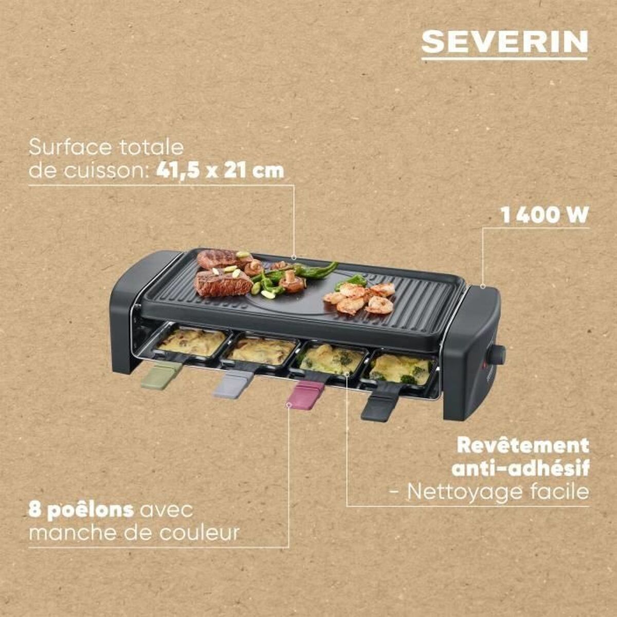 Grill hotplate Severin 1400 W