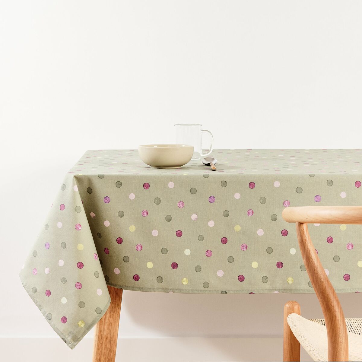 Tablecloth Belum Green 300 x 155 cm Spots