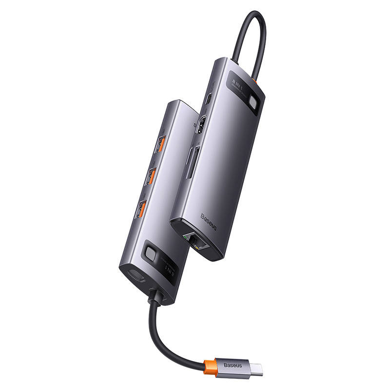 Hub Baseus StarJoy Series 8in1 USB-C - HDMI + 3 x USB 3.1 + USB-C PD + RJ45 + microSD/SD