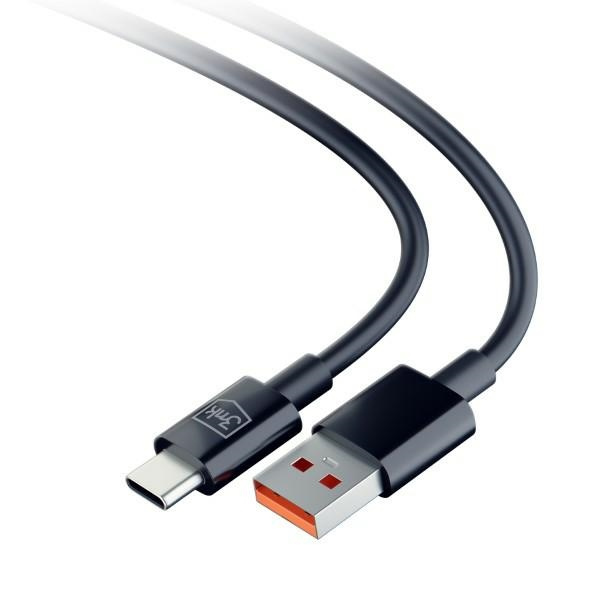 3MK cable Hyper USB-A / USB-C 1.2m 5A black