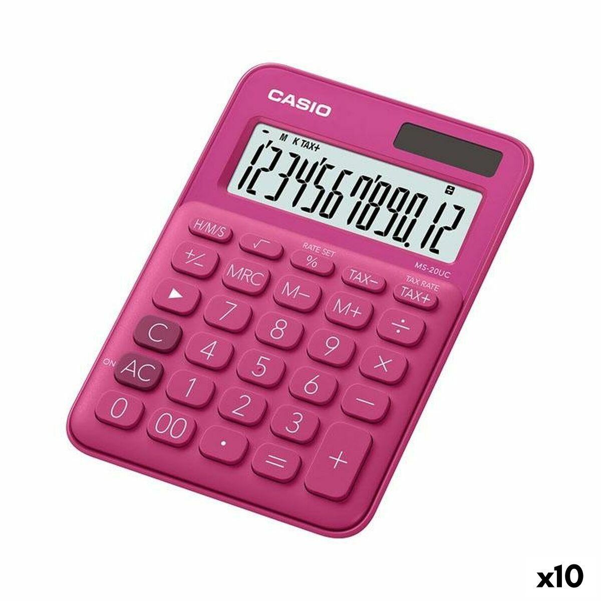 Taschenrechner Casio MS-20UC Pink 2,3 x 10,5 x 14,95 cm (10 Stück)