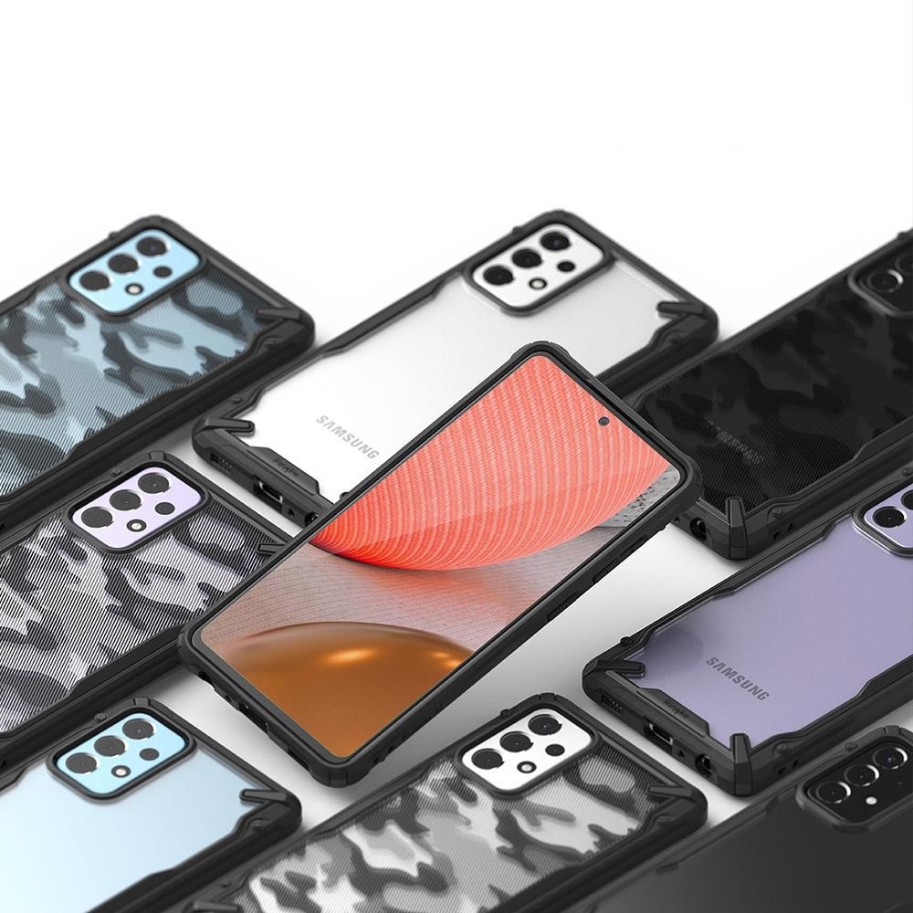 Ringke Fusion-X Design Samsung Galaxy A72 5G Camo Black