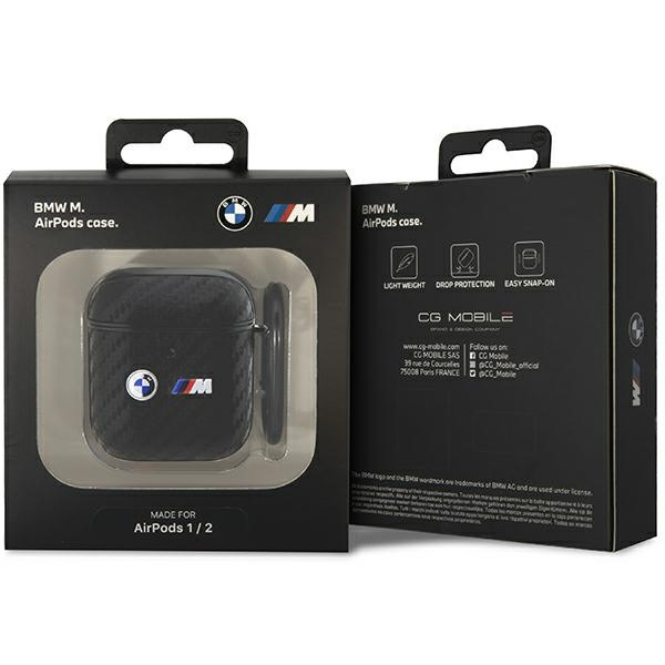 BMW BMA2WMPUCA2 Apple AirPods 2/1 black Carbon Double Metal Logo