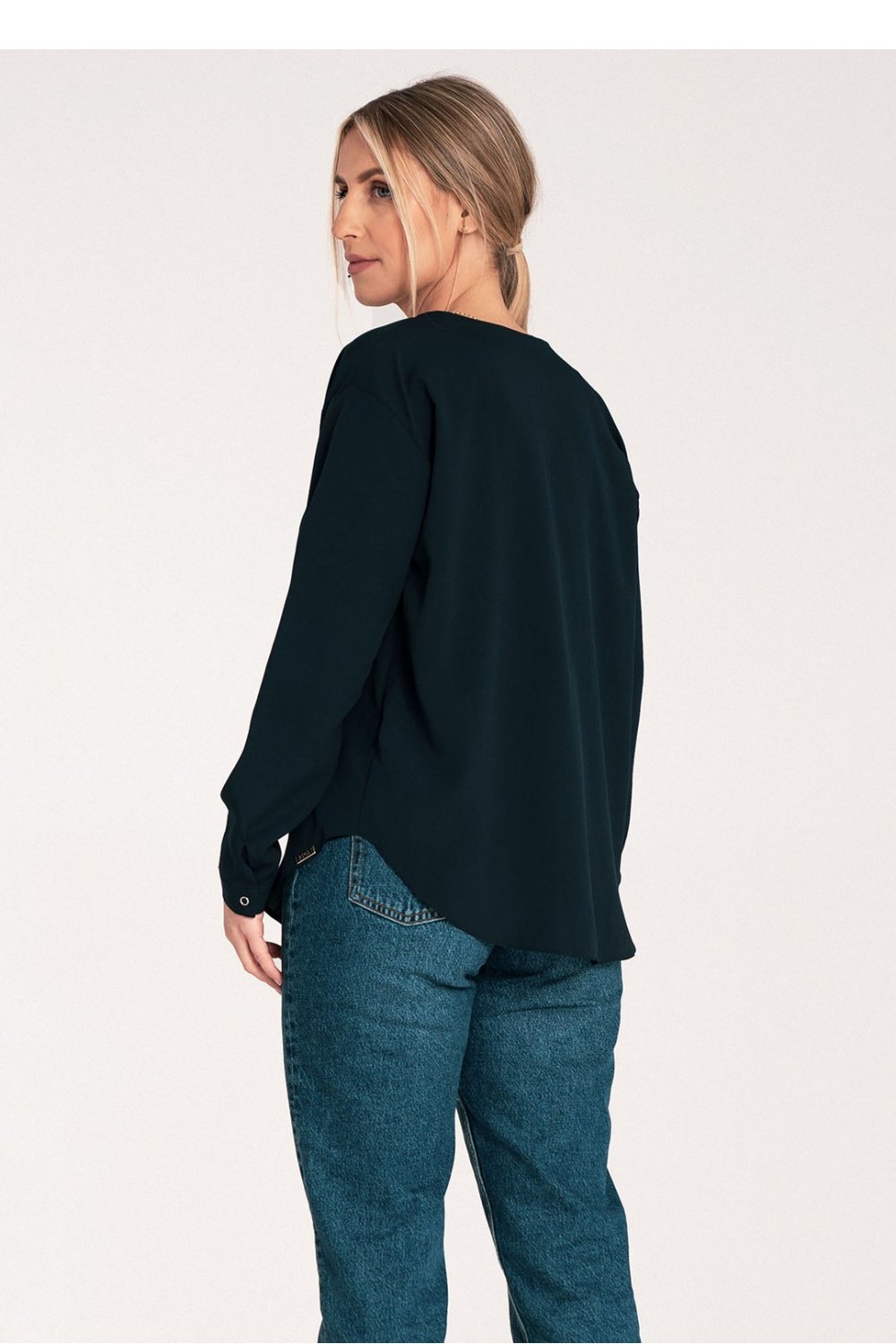  Long sleeve shirt model 204327 Figl  navy blue