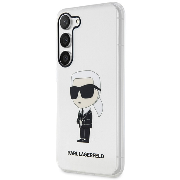 Karl Lagerfeld KLHCS23SHNIKTCT Samsung Galaxy S23 transparent hardcase Ikonik Karl Lagerfeld