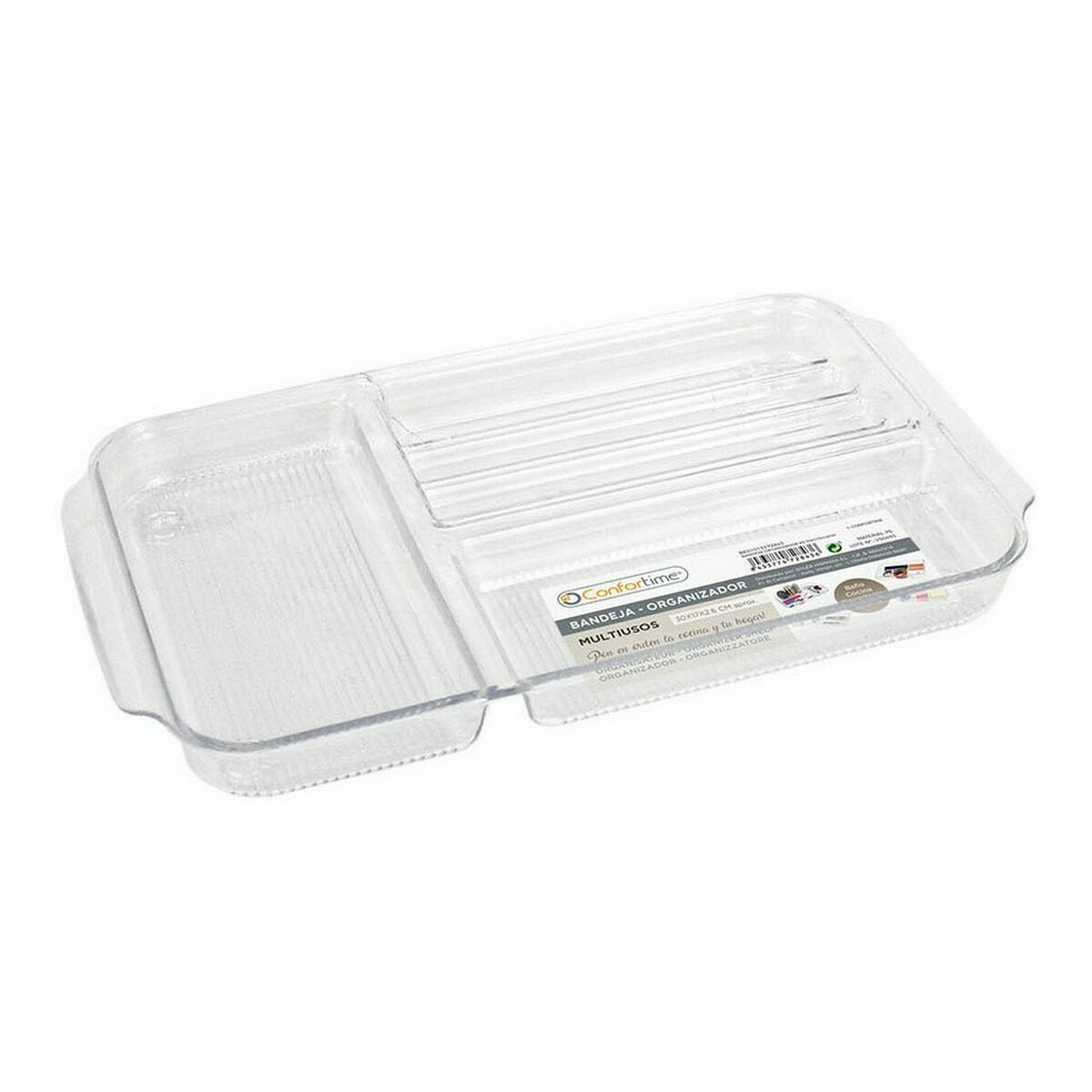 Tray Confortime polystyrene 30 x 17,7 x 2,6 cm (12 Units) (30 x 17 x 2,6 cm)