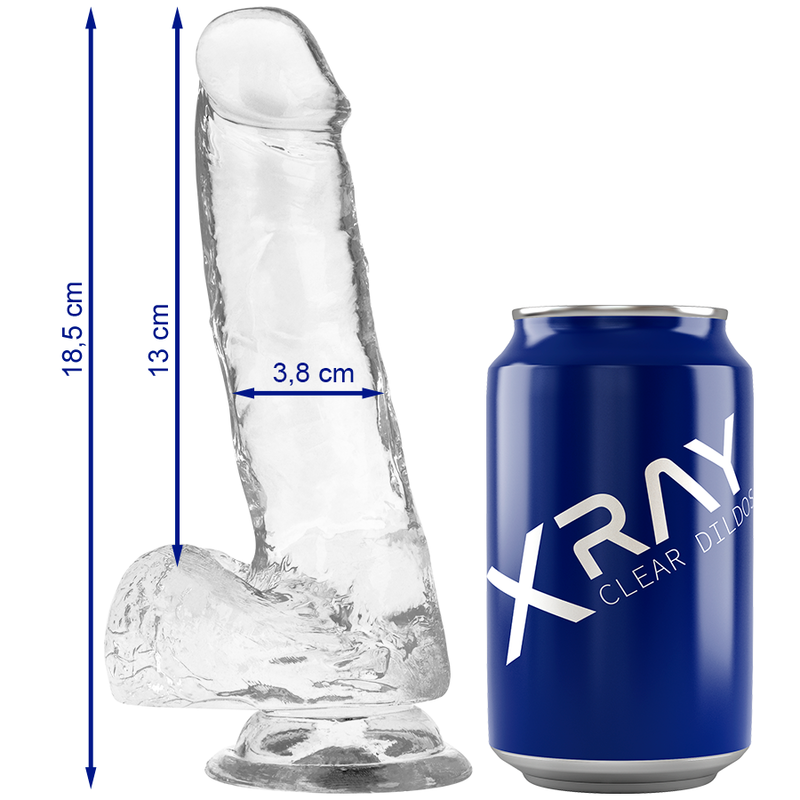 XRAY HARNESS + CLEAR COCK WITH BALLS 18.5CM X 3.8CM