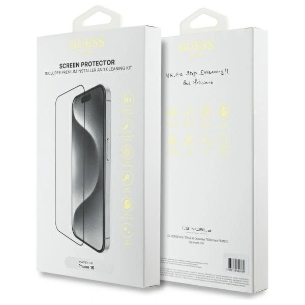 Guess GUTGP16SBOKGCIT Apple iPhone 16 Screen Protector 2.5D Outline