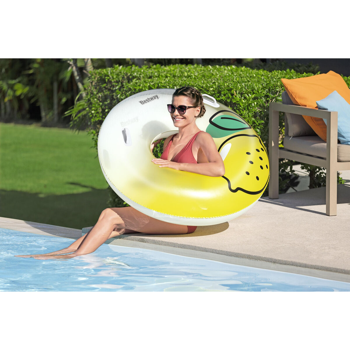 Bestway Inflatable Float with Handles Jungle D114 cm +12 Years Beach Pool 36448 Bestway Inflatable Float with Handles Jungle D114 cm +12 Years Beach Pool 36448