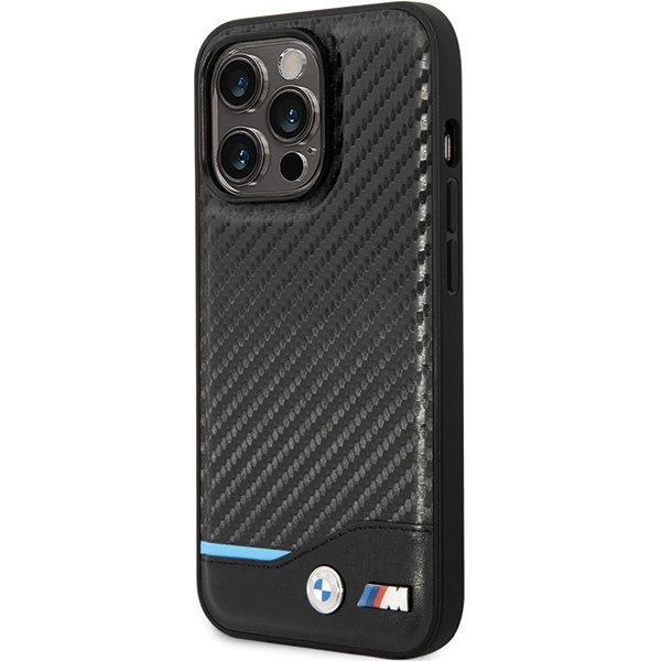 BMW BMHCP13X22NBCK Apple iPhone 13 Pro Max black hardcase Leather Carbon