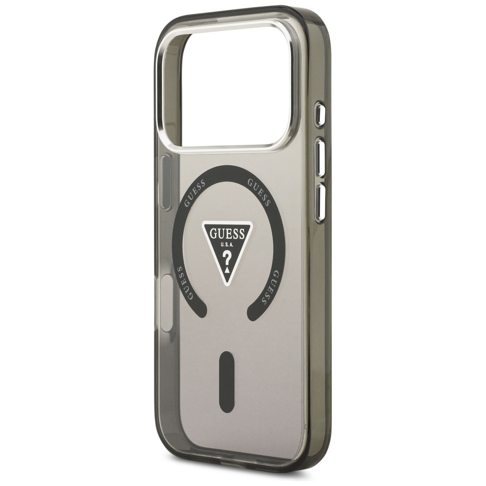 Etui Guess IML Gradient Triangle Logo MagSafe do Apple iPhone 17 Pro czarny