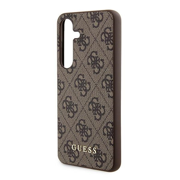 Guess GUOHCSA35G4GFBR Samsung Galaxy A35 hardcase 4G Metal Gold Logo brown
