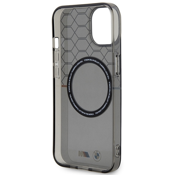 BMW BMHMP14SHGPK Apple iPhone 14 grey Pattern MagSafe