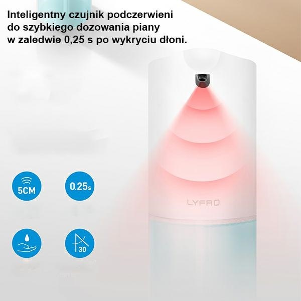 LYFRO Veso Smart Sensing Foaming Soap Dispenser White