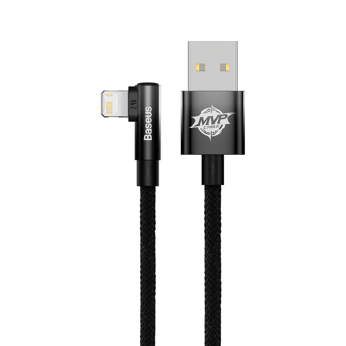 Baseus MVP 2 Elbow USB-A - Lightning angle cable 2m 2.4A black