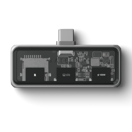 Adapter mobilny Satechi Mobile XR Hub, USB-C / USB-C PD 100W, USB-C DP 1.4 4K@60Hz, czytnik kart microSD szary