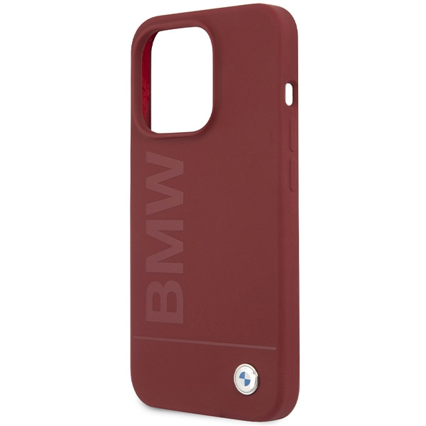 BMW BMHMP15LSLBLRE Apple iPhone 15 Pro hardcase Silicone Big Logo MagSafe red