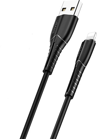 USAMS Cable U35 Lightning 2A Fast Charge 1m black SJ364USB01 (US-SJ364)