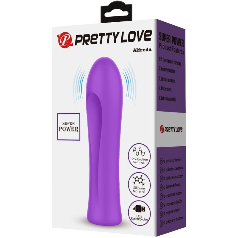 PRETTY LOVE - ALFREDA SUPER POWER VIBRATOR AQUA PURPLE