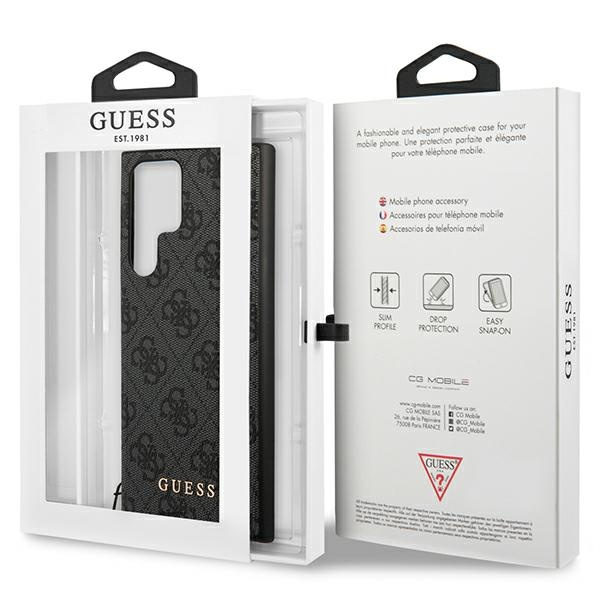 Guess GUHCS23LGF4GGR Samsung Galaxy S23 Ultra grey hardcase 4G Charms Collection