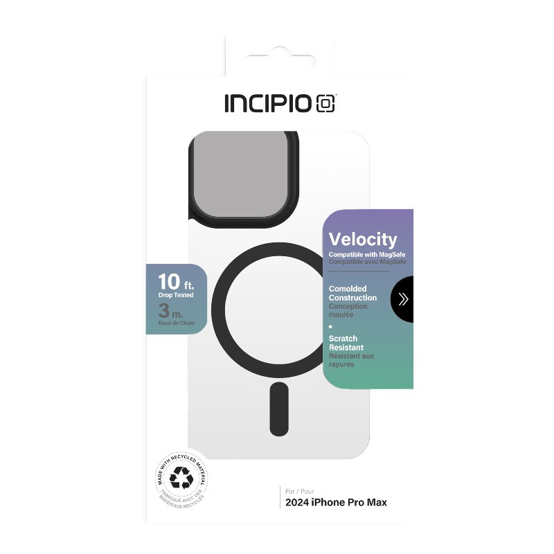 Etui Incipio Velocity MagSafe do Apple iPhone 16 Pro Max (Clear / Black)