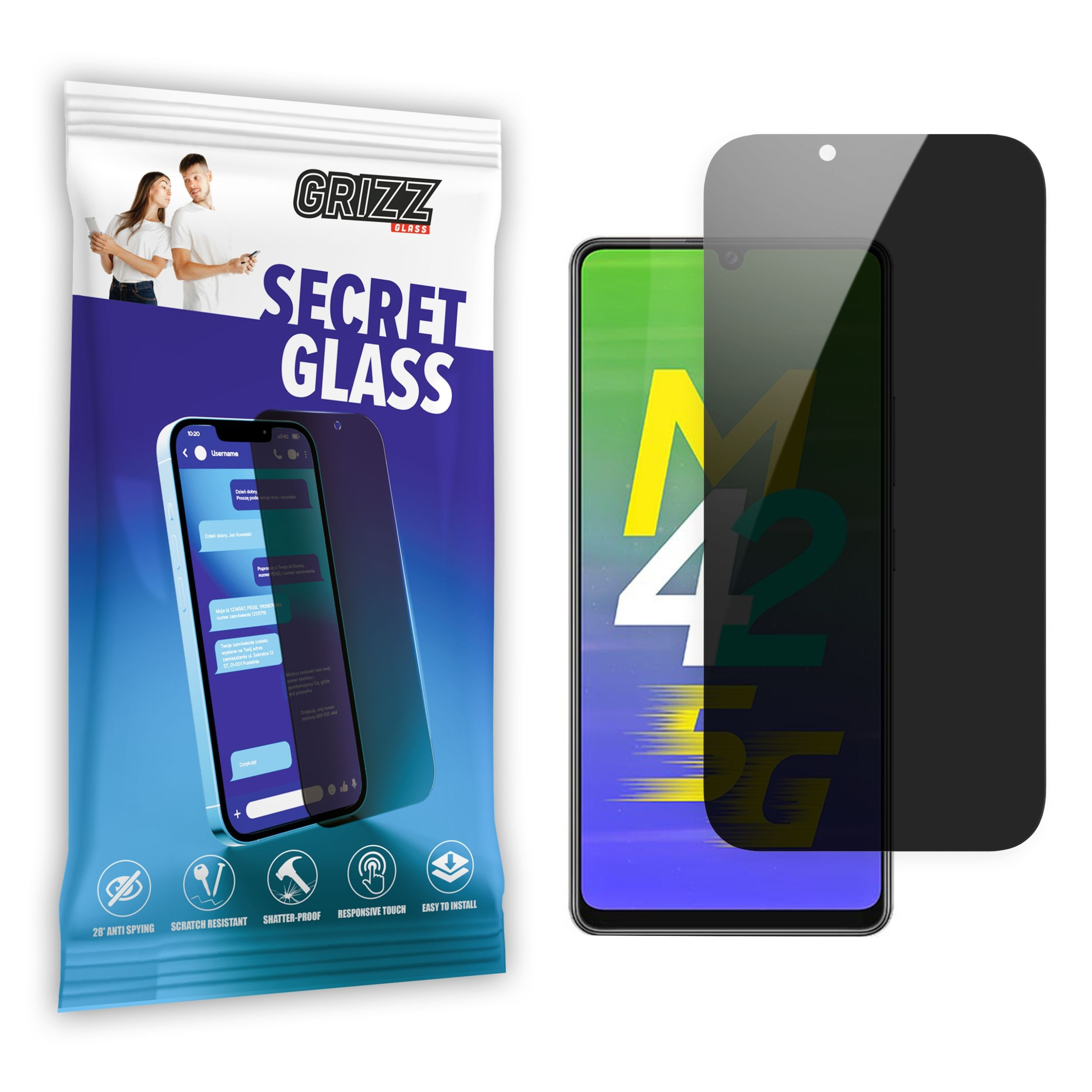 GrizzGlass SecretGlass Samsung Galaxy M42 5G