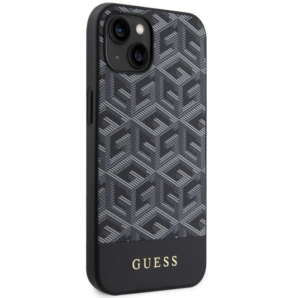 Guess GUHMP14MHGCFSEK Apple iPhone 14 Plus black hardcase GCube Stripes MagSafe