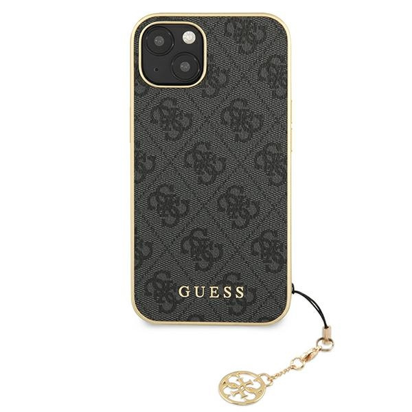 Guess GUHCP13MGF4GGR Apple iPhone 13 grey hardcase 4G Charms Collection