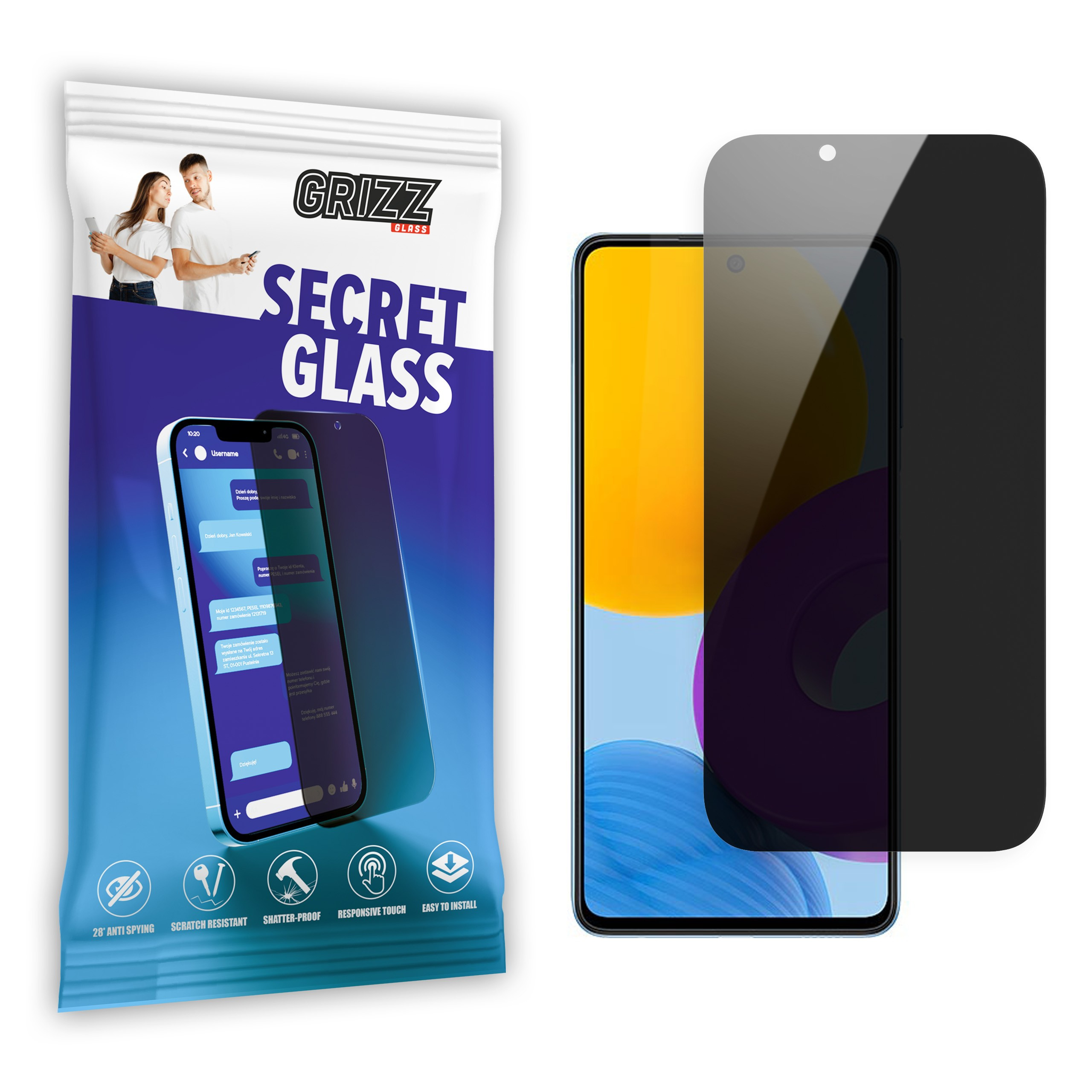 GrizzGlass SecretGlass Samsung Galaxy M52