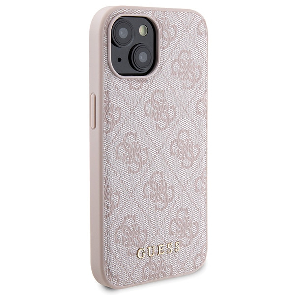 Guess GUBPM5P15S4GEMGP Apple iPhone 15 hardcase + Powerbank 5000mAh MagSafe 4G Metal Logo pink