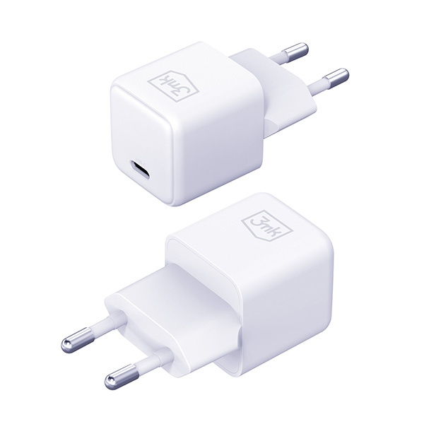 3MK Hyper Charger PD 25W white + USB-C / USB-C cable