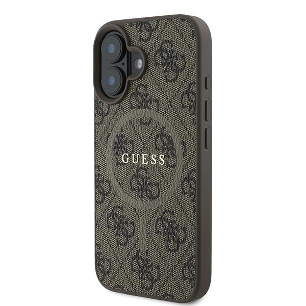 Guess GUHMP16MG4GFRW Apple iPhone 16 Plus hardcase 4G Ring Classic Logo MagSafe brown
