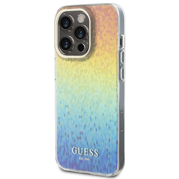 Guess GUHCP14LHDECMI Apple iPhone 14 Pro hardcase IML Faceted Mirror Disco Iridescent multicoloured