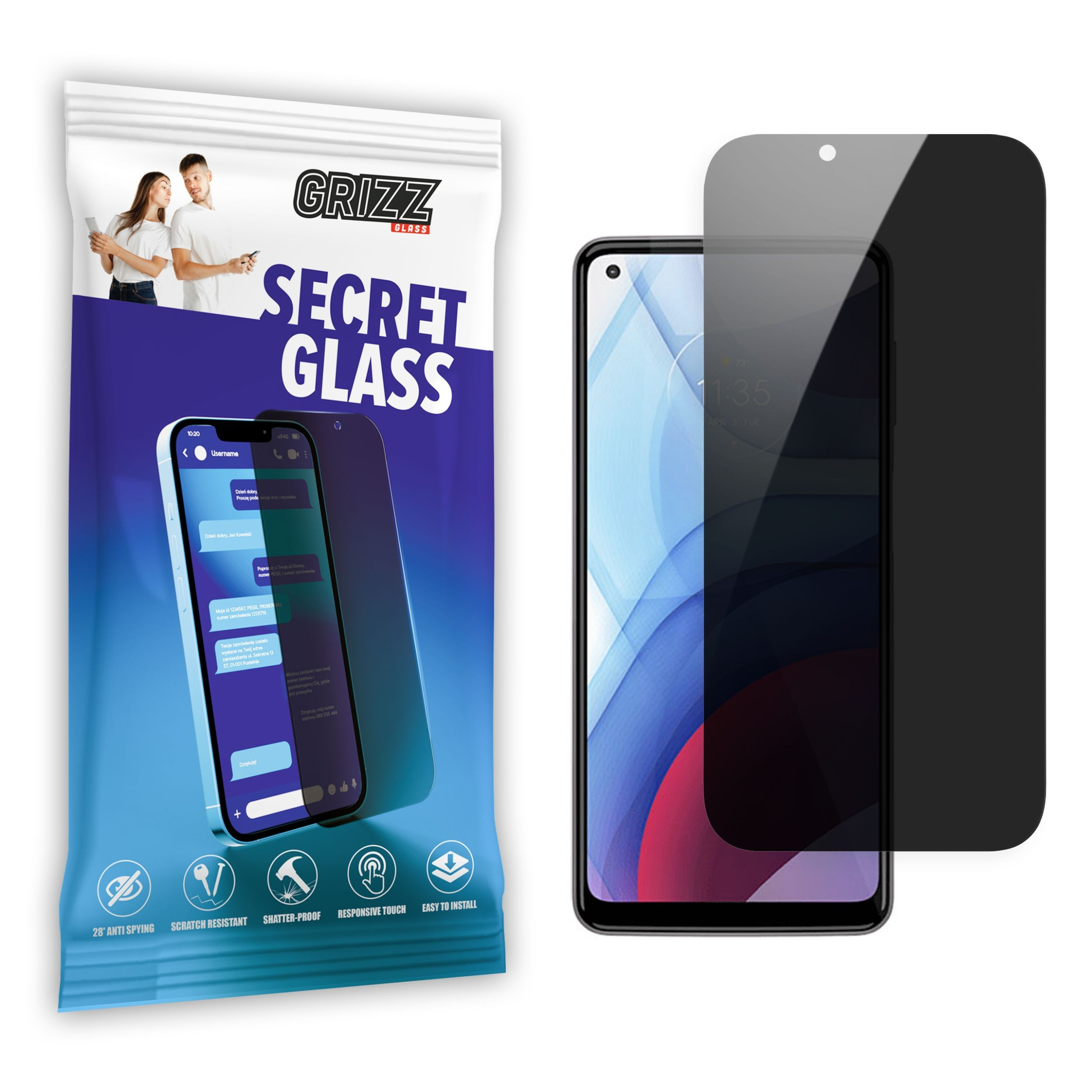 GrizzGlass SecretGlass Motorola Moto G Power 2021