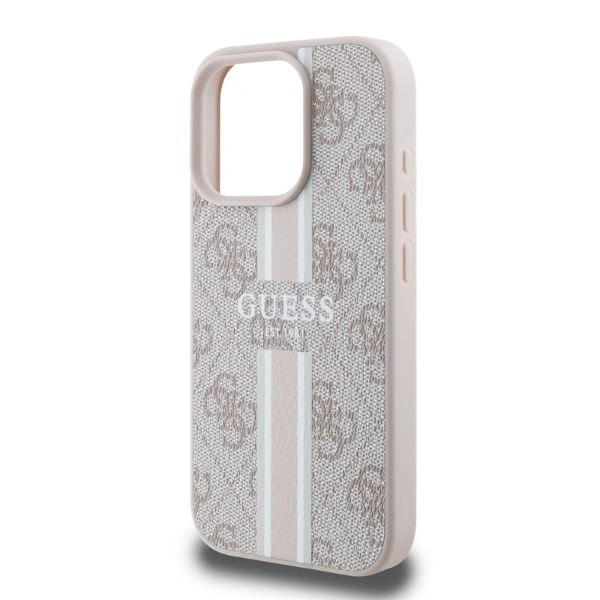 Case Guess GUHMP16XP4RPSP Apple iPhone 16 Pro Max hardcase 4G Printed Stripes MagSafe pink