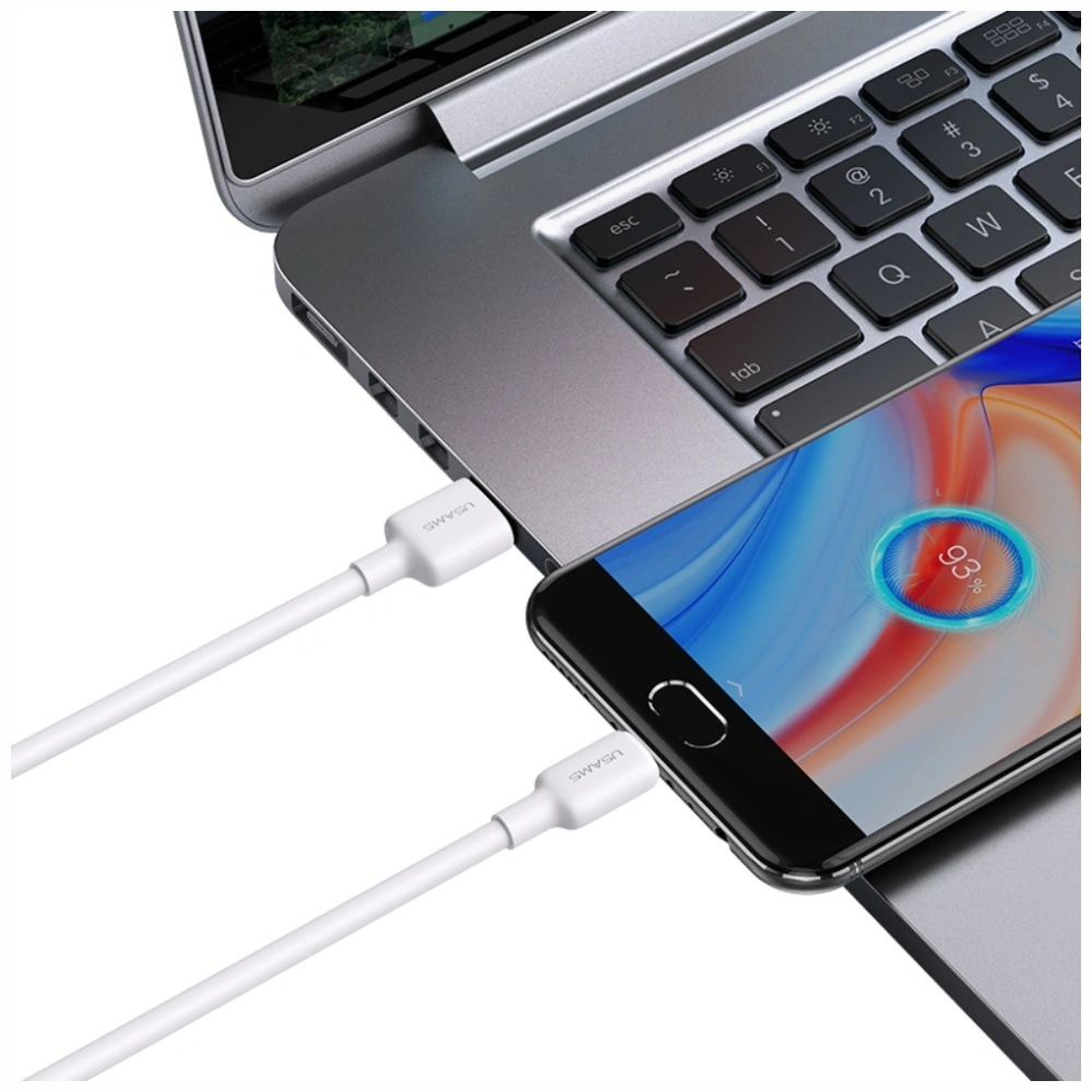 Kabel USAMS US-SJ603 U84 3A USB-C / USB-A 3m biały