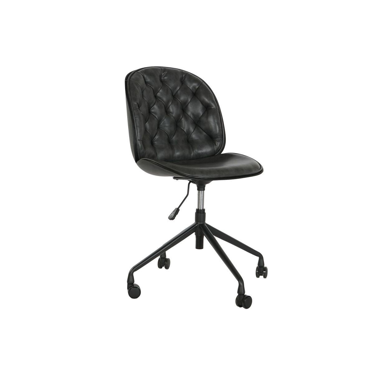 Chair DKD Home Decor Black Dark grey Metal polypropylene 47,5 x 57,5 x 83 cm