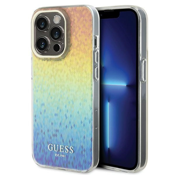 Guess GUHCP14XHDECMI Apple iPhone 14 Pro Max hardcase IML Faceted Mirror Disco Iridescent multicoloured
