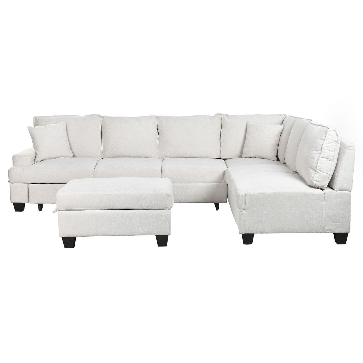 Sofabed Home ESPRIT Beige Modern 285 x 260 x 90 cm