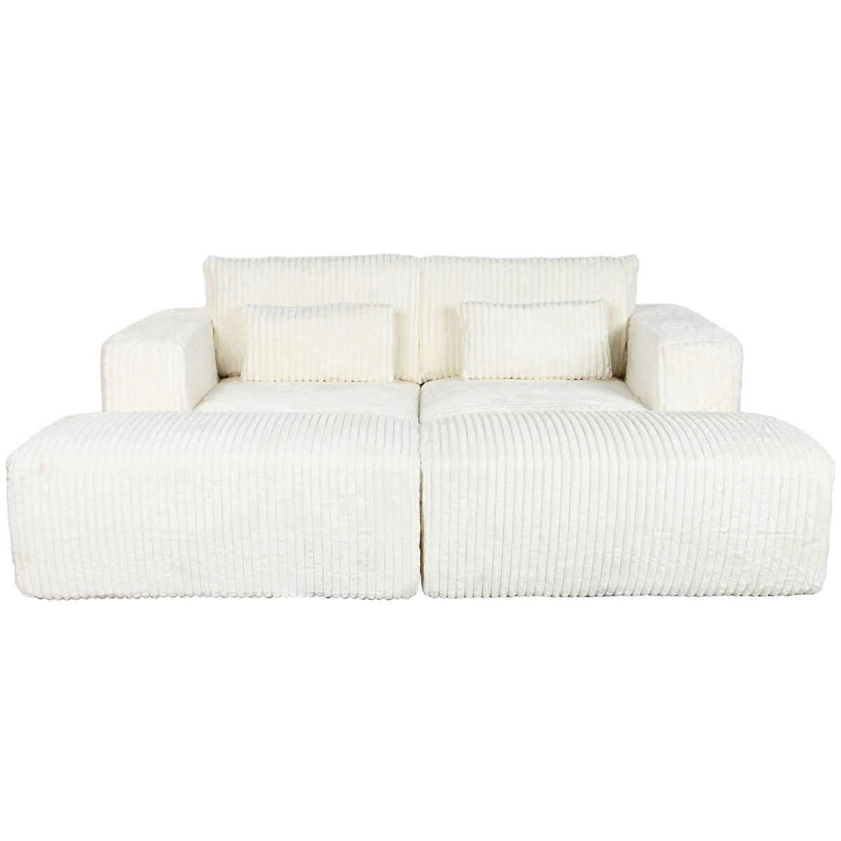 Sofa Home ESPRIT Cream Scandi 220 x 158 x 91 cm