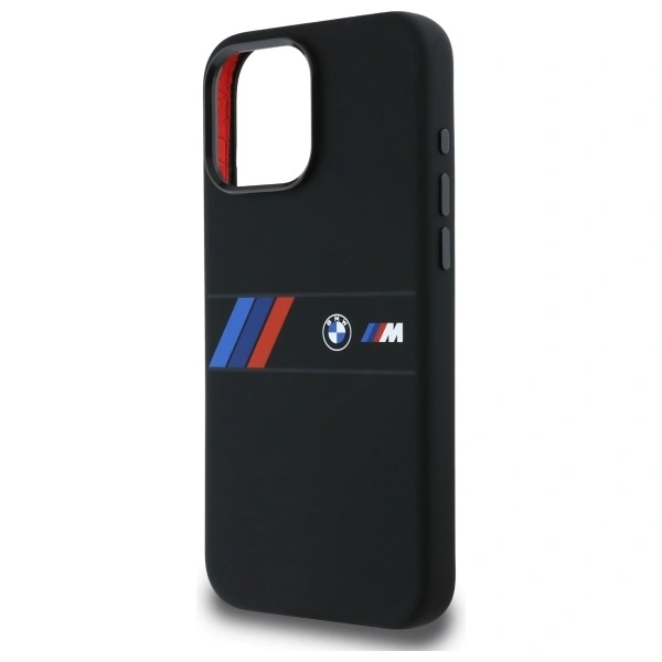 BMW BMHMP16X23SAXK Apple iPhone 16 Pro Max hardcase Silicone Middle Stripe MagSafe black