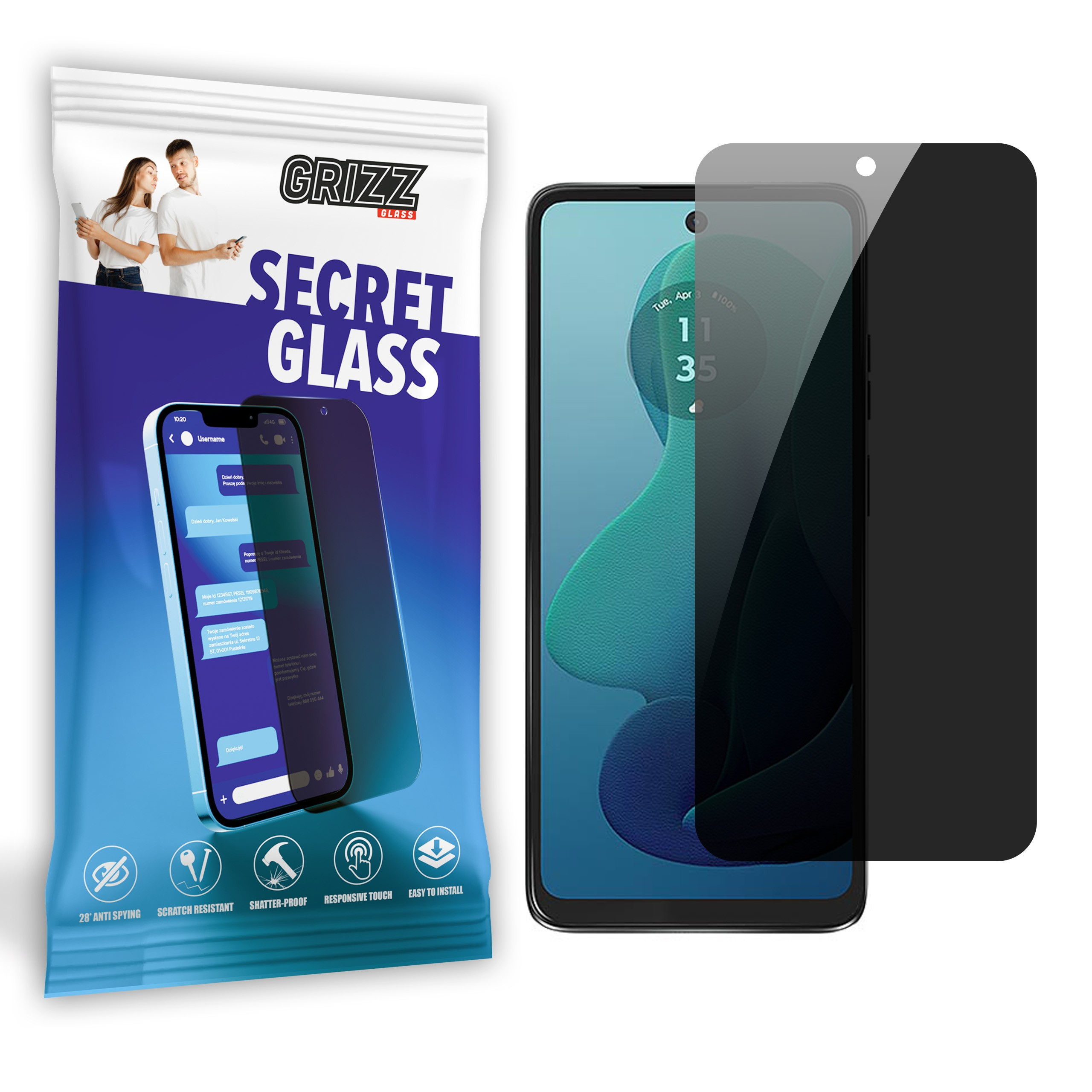GrizzGlass SecretGlass Motorola Moto G 2024