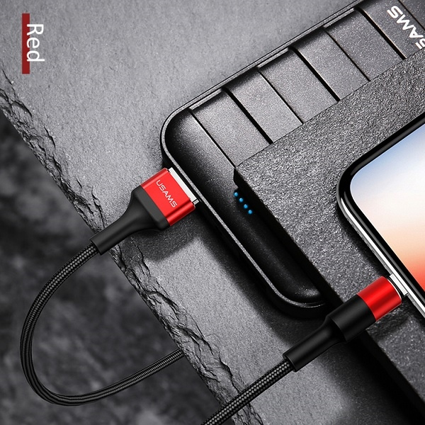 USAMS Nylon Cable U5 2A Lightning red 1,2m SJ220IP02 (US-SJ220)