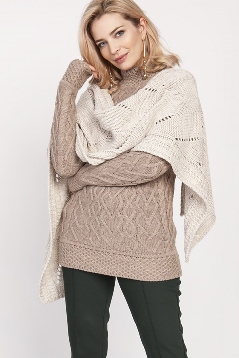 Shawl model 138877 MKM beige Ladies