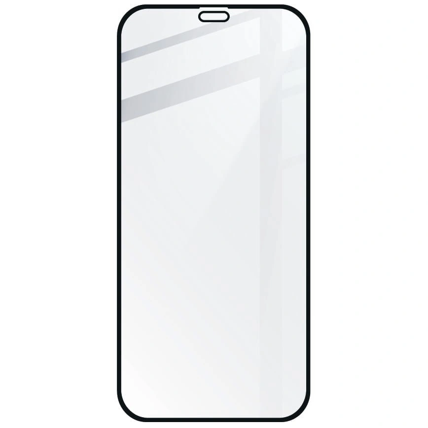 Bizon Glass Edge CF tempered glass - [2 PACK] + lens protection Apple iPhone 12 black