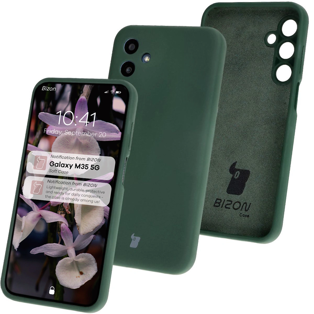 Bizon Soft Case Samsung Galaxy M35 5G dark green